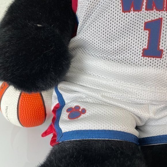 Build-A-Bear WNBA Black Bear Plush, Older Label, Basketball Accessory, 17” - Picture 5 of 11
